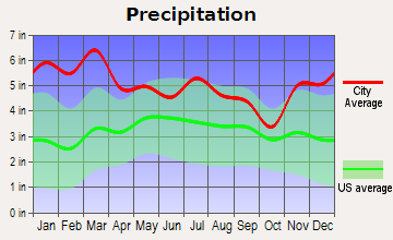 Fannin County  precip avg