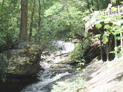 Dukes Creek upper falls deck
