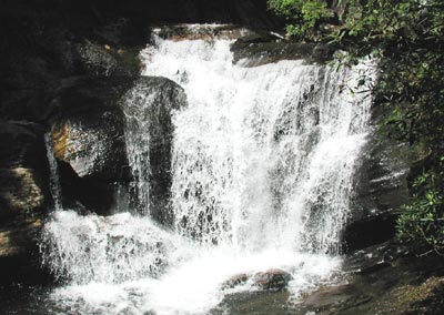 Dukes Creek upper falls deck