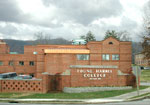 front entrance to young harris College